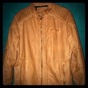 X-Large Men’s Cognac Brown Leather Jacket